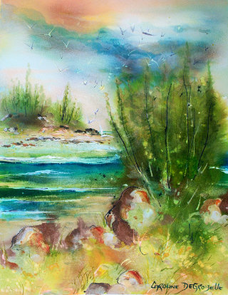 Caroline degroiselle, Petite baie des pins d'Eole 35256AQ638X46 Caroline degroiselle, Petite baie des pins d'Eole 35256AQ638X46