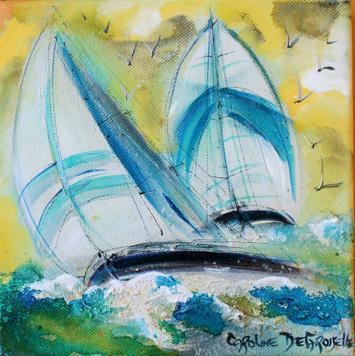 Caroline Degroiselle, La course en bleu marin 3274-20x20-AC Caroline Degroiselle, La course en bleu marin 3274-20x20-AC